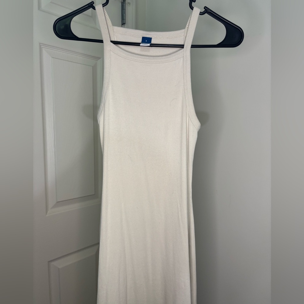 Old Navy Beige Ribbed Tank Dress